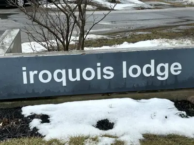 Iroquois Lodge Sign at 1755 Chiefswood Rd.