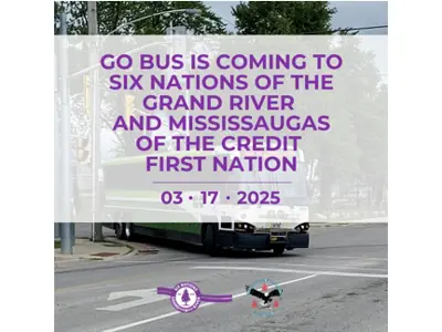 Go Bus is coming the Six Nations of the Grand River and Mississaugas of the Credit First Nation