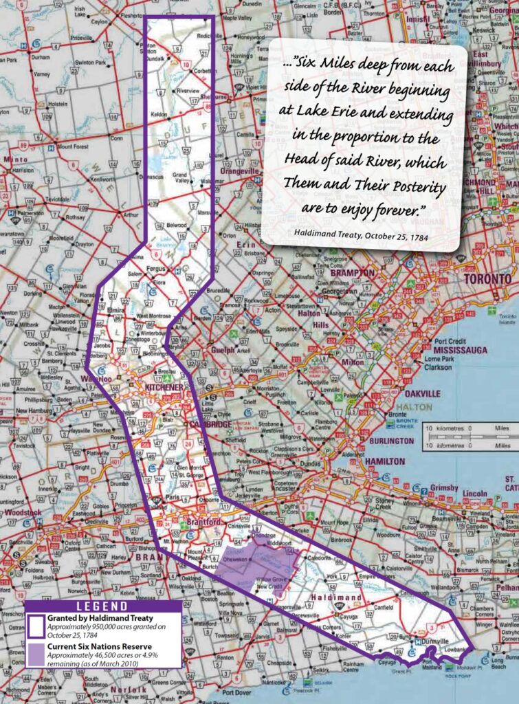 For Immediate Release: October 8th, 2025

OHSWEKEN, ON – Six Nations of the Grand River 59th Elected Council (SNGREC) shares the following update with community from their September 9, 2025, meeting.

Haldimand Treaty Day 
•	October 25, 1784, is recognized as the date at which Sir Frederick Haldimand on behalf of His Majesty King George the Third, granted the Mohawks and others of the Six Nations who wished to settle along the banks of the Grand River six miles on either side of the Grand River, from its mouth to its source.
•	SNGREC has officially declared October 25th as a sovereign holiday for Six Nations of the Grand River (SNGR) employees to honour and recognize the importance of the Haldimand Treaty. 
•	SNGREC also encourages community organizations and local businesses to stand with us in recognizing Haldimand Treaty Day as a meaningful opportunity to reflect on our history and celebrate the strength and resilience of our people.

-30-

Media Contact Information:
Darrien Bomberry, Public Relations Coordinator 
E: prco@sixnations.ca P: (226) 387-0826
1695 Chiefswood Road, P.O. Box 5000, Ohsweken Ontario N0A 1M0
