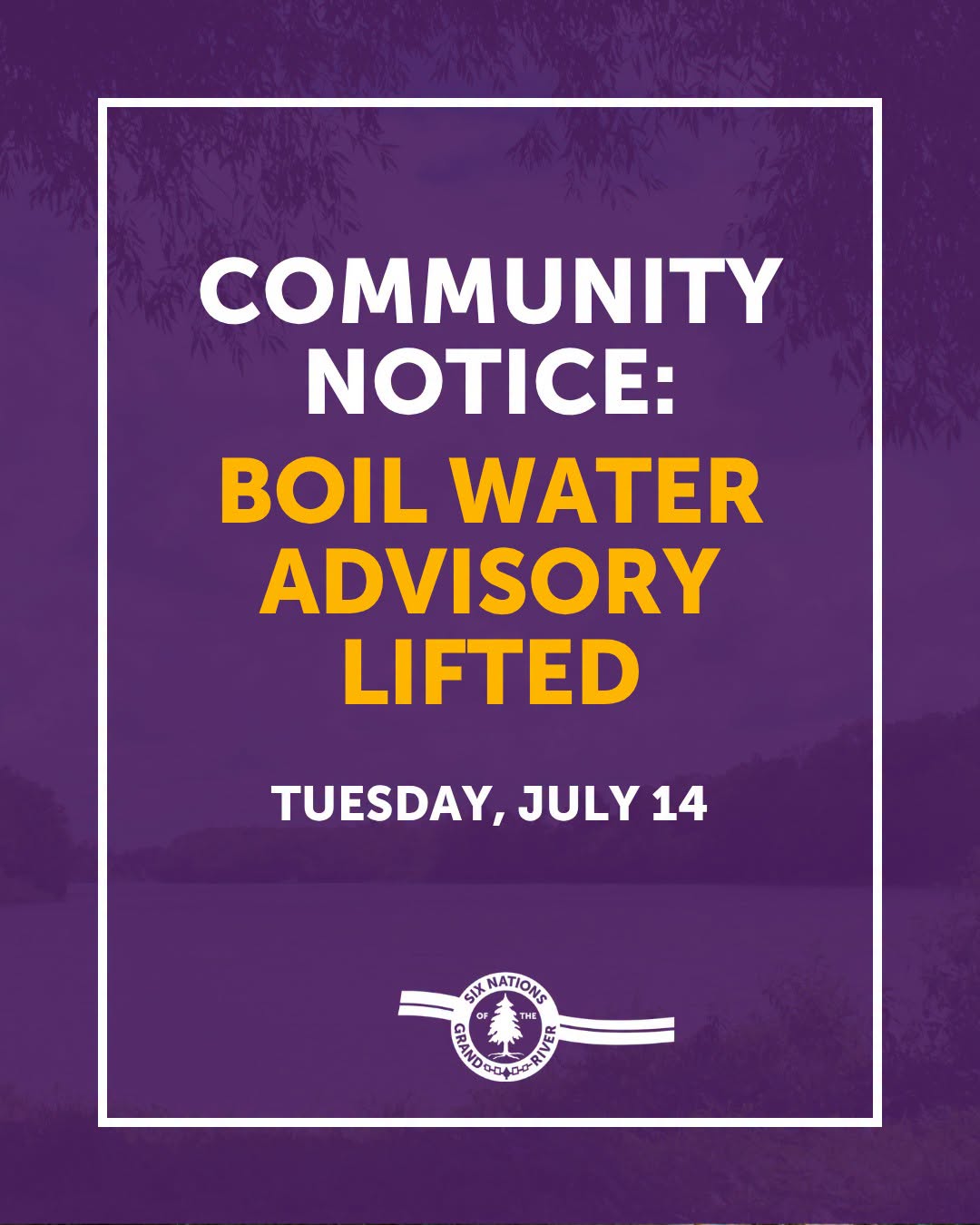 Community Notice: Boil Water Advisory Lifted July 14, 2026 As of July 14, the Boil Water Advisory has been lifted, and the community water supply is safe to drink and use for household purposes. The water fill station located at Public Works is now operational again and available for public use. Follow these directions before using your water supply: • Run all the cold water taps and drinking fountains for one full minute • Remove any screens on your taps, clean them with soap and water and then rinse. • If you use a water treatment system (like water softener) in your home, check the owner’s manual for any steps you should take before using your water. We appreciate the patience and understanding from the community during this time.